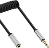 InLine Slim Audio Spiralkabel Klinke 3,5mm ST/BU, 4-polig, Produktbild-Vorschau 1