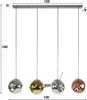 Hoyz - Hängelampe 4L stellar / Altsilber Produktbild-Vorschau 6