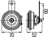 HELLA Horn 3AL 922 196-011 70mm 60mm elektrisch 52mm Produktbild-Vorschau 5