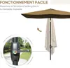 Outsunny Parasol de jardin Parasol droit Parasol Voir les images du produit 4