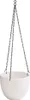 Dehner Hängeampel, Ø 22 cm, Höhe 20 cm, Keramik, weiß Produktbild-Vorschau 1