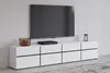 Široký TV stolek GLENROSE - bílý / černý Náhled obrázku produktu 11