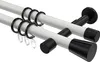 Interdeco Gardinenstange / Vorhangstange Weiß / Schwarz, Produktbild-Vorschau 1