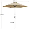 Yaheetech Sonnenschirm Gartenschirm mit Kurbel ø 269 cm, UV Produktbild-Vorschau 3