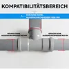 Doppel-Bogen Winkel 87° DN 50, 50 mm Außendurchmesser – Produktbild-Vorschau 5