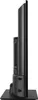 Side view of a black television set on a stand. Produktbild-Vorschau