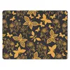 MuchoWow® Mauspad Mousepad Blumen - Schmetterling - Gold - Produktbild-Vorschau 1
