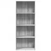 A tall, narrow, four-shelf bookcase is shown against a white background. Voir les images du produit