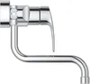 A close-up, studio shot of a chrome faucet mounted on a white background. Anteprima dell’immagine prodotto
