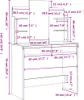 vidaXL Coiffeuse avec miroir blanc 96x39x142 cm Voir les images du produit 8