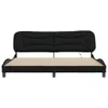 vidaXL Struttura letto con LED senza materasso "Hvar" nero Anteprima dell’immagine prodotto 6