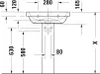 Duravit DU D-Code 2.0 Waschtisch, weiß Hochglanz, rund, 1 Produktbild-Vorschau 2