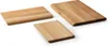 Three wooden cutting boards of different sizes are arranged on a white background. Voir les images du produit