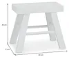 Sitzhocker ROSAL weiß - Hocker aus Paulowina Holz mit Produktbild-Vorschau 6