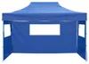 vidaXL Partytent met 3 zijpanelen, 3x4,5 meter, blauw Productafbeelding-voorbeeld 1