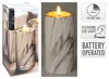 2er LED Kerze Stumpenkerze Marmor Optik flackern Ø7x15cm Produktbild-Vorschau 4