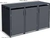 DEGAMO Mülltonnenbox 3er MÜNCHEN 200x80x116cm für Tonnen Produktbild-Vorschau 6