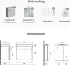 Planetmöbel Badmöbel-Set mit Keramikwaschbecken 63 cm, Produktbild-Vorschau 4