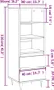 vidaXL Highboard Weiß 40x36x110 cm Holzwerkstoff Produktbild-Vorschau 7