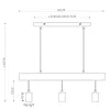 Hängeleuchte, Balken natur, Kabel, rost, L 60 cm Produktbild-Vorschau 16