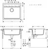 Spoelbak S520-F510, grafietzwart, grafietzwart Productafbeelding-voorbeeld 2