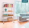 Síťový regál s kolečky Maya 5 polic 89x34x150 cm Chromovaný Náhled obrázku produktu 7