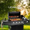 Mocny grill gazowy stalowy, ruszt żeliwny LEHMANN OHIO Podgląd zdjęcia produktu 7