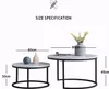 Tiema 2er Set Couchtisch Beistelltisch Rund 80 x 45 cm & 60 Produktbild-Vorschau 7