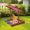 Holzsandkasten mit Abdeckung, Kindersandkasten, Modern Produktbild-Vorschau 4