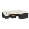 11-tlg. Garten-Sofagarnitur mit Kissen Schwarz Poly Rattan Produktbild-Vorschau 1