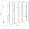 vidaXL Cancello da giardino, 100 x 75 cm, legno di pino Anteprima dell’immagine prodotto 5