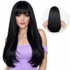 Parrucca nera - Capelli lunghi e lisci - Parrucche da donna Anteprima dell’immagine prodotto 10