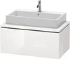 Konsolenunterschrank L-CUBE 400x920x547mm weiß hochglanz Produktbild-Vorschau 1