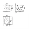 Belvit Design Hänge WC / Wand WC Toilette Weiß Produktbild-Vorschau 2