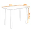 AKKE Biely stôl s čiernymi nohami DxŠxV: 70x40x74 cm Náhľad obrázku produktu 7