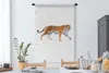 MuchoWow® Wandteppich Wandbehang Tiger - Weiß - Orange Produktbild-Vorschau 3