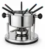 Fondue - Set aus Edelstahl 10 - tlg. Maße: Durchm. 16 x 30 Produktbild-Vorschau 6