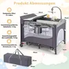 Reisebett mit Matratze, 5 in 1 Beistellbett Baby mit Rollen Produktbild-Vorschau 4