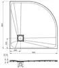 Duschwanne Halbrund 80x80x3,2 SMC Steinoptik, Produktbild-Vorschau 7
