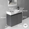 Alpenberger Waschbecken mit Unterschrank 55 cm | Gäste WC Produktbild-Vorschau 7