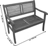 Gartenbank Akazie 110 cm 2-Sitzer Sitzbank CORUNA Produktbild-Vorschau 5