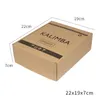 A cardboard box with dimensions labeled. Produktbild-Vorschau