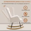 MODFU Fauteuil à Bascule Blanc avec Repose-Pieds et Voir les images du produit 8