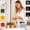 Zimilo Gewürzgläser Eckig Set, 10 X 220 ml Vorratsgläser Produktbild-Vorschau 4