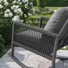 Outdoor Schaukelstuhl mit Kreuzseil-Webtechnik, Produktbild-Vorschau 2