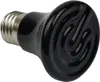 A black ceramic heat lamp bulb with a screw base, shown against a white background. Produktbild-Vorschau