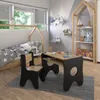 ensemble de meubles noirs pour enfants bureau et chaise, Voir les images du produit 4