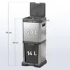 HOMCOM Mülleimer 20+14L Treteimer Abfalleimer mit Deckel Produktbild-Vorschau 3