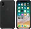 A black iPhone case is shown from the back and front, with the phone screen displaying app icons. Produktbild-Vorschau