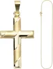Schmuck-Set, Kreuz mit Streifen auf 1,3mm Panzerkette 333 Produktbild-Vorschau 2